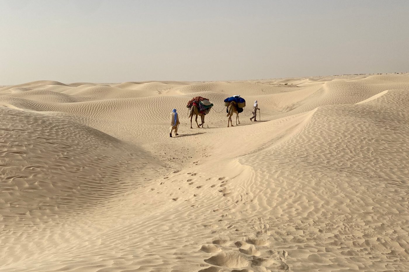 La caravane dans les dunes